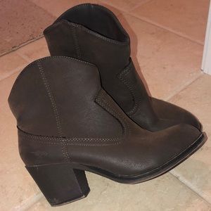 Brown ankle booties